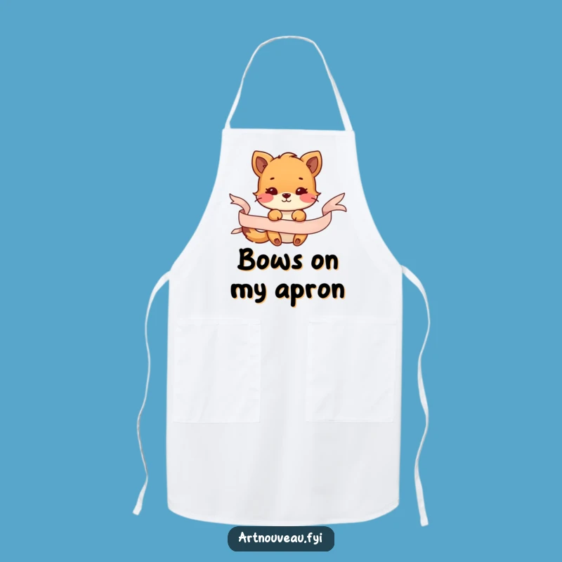 Funny Animal Ribbon Apron, Playful Chef Kitchen Decor Gift