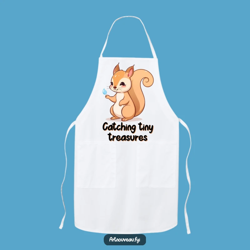 Funny Squirrel Kitchen Apron - Elegant Tail Design, Chef's Whimsical Funny Gift