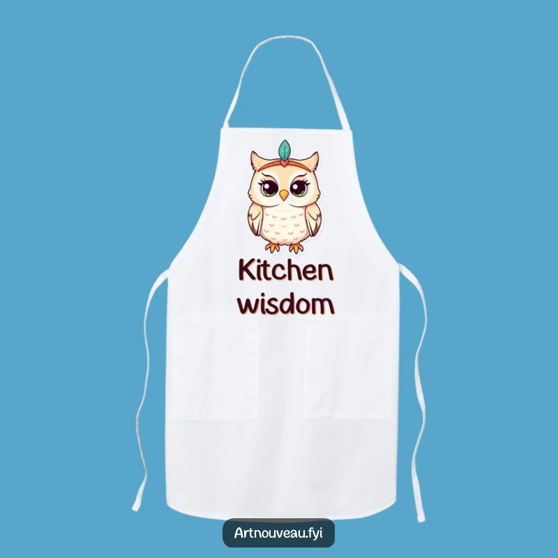 Funny Owl Headband Apron - Curious Owl Kitchen Fun, Practical Funny Gift