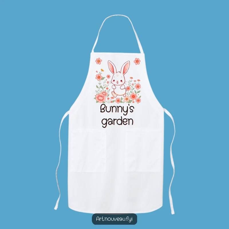 Whimsical Rabbit Apron: Cute Hare Kitchen Funny Gift for Bakers
