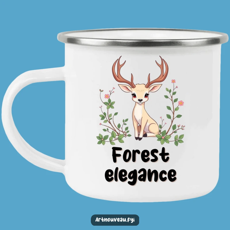 Funny Antlered Animal Camping Mug: Nature Drinkware, Elegant Outdoor Gift