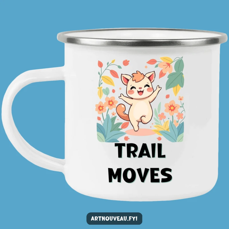 Funny Dancing Creature Foliage Camping Mug - Durable Fun for Outdoors, Unique Funny Gift