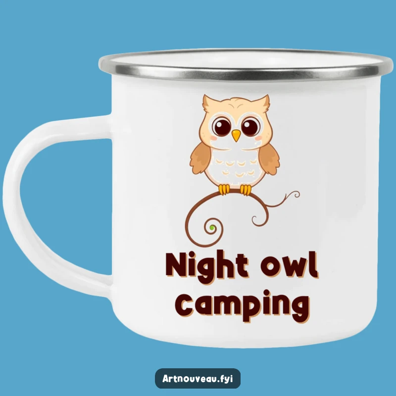 Funny Owl Camping Mug: Durable & Whimsical Outdoor Drinkware