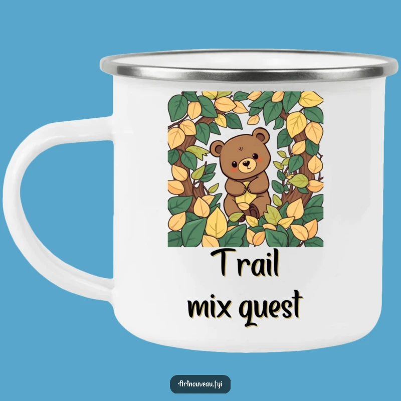 Durable Funny Bear Leaf Labyrinth Camping Mug, Organic Explorer's Drinkware