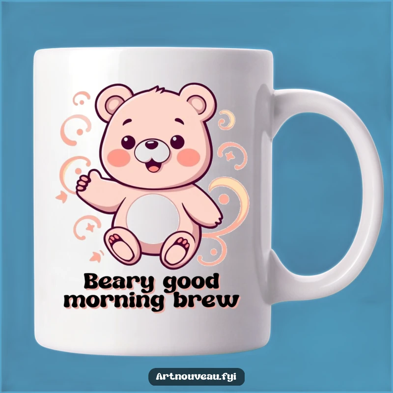 Funny Bear Pattern Mug: Abstract Interaction Lover Gift