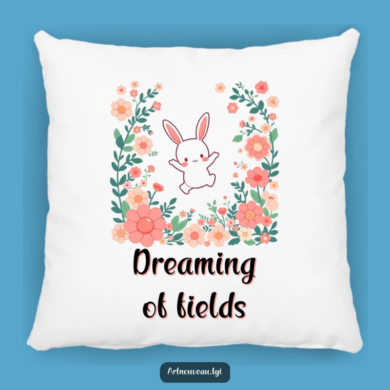 Funny Bunny Pillow: Soft & Comfy Cushion with Joyful Art