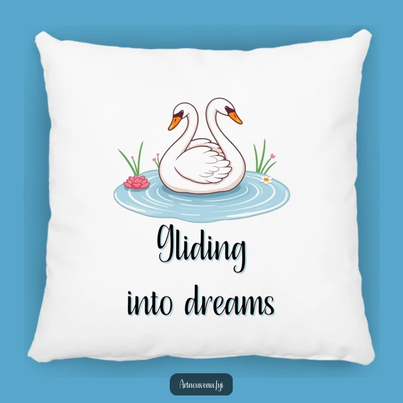 Elegant Swan Pillow - Graceful Lines Cushion, Serene Funny Gift