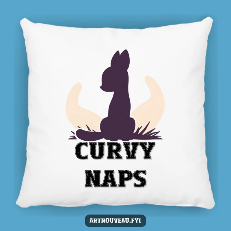 Funny Animal Silhouette Pillow - Comfy Abstract Art Accent