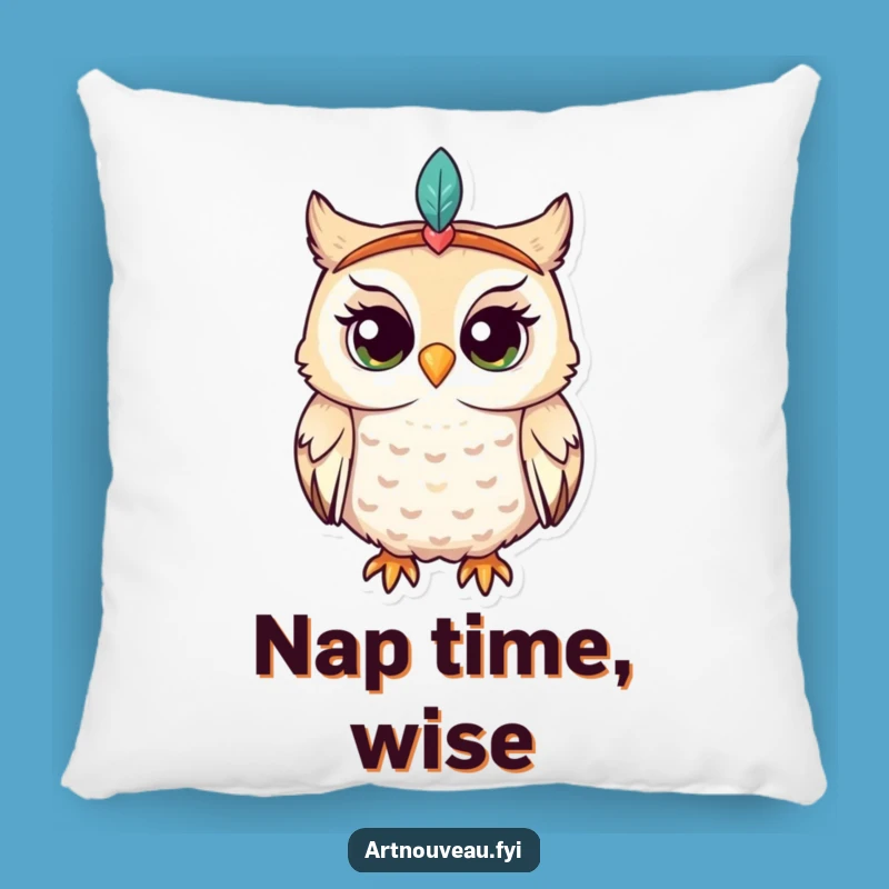Funny Owl Headband Pillow - Curious Owl Cushion, Cozy Funny Gift