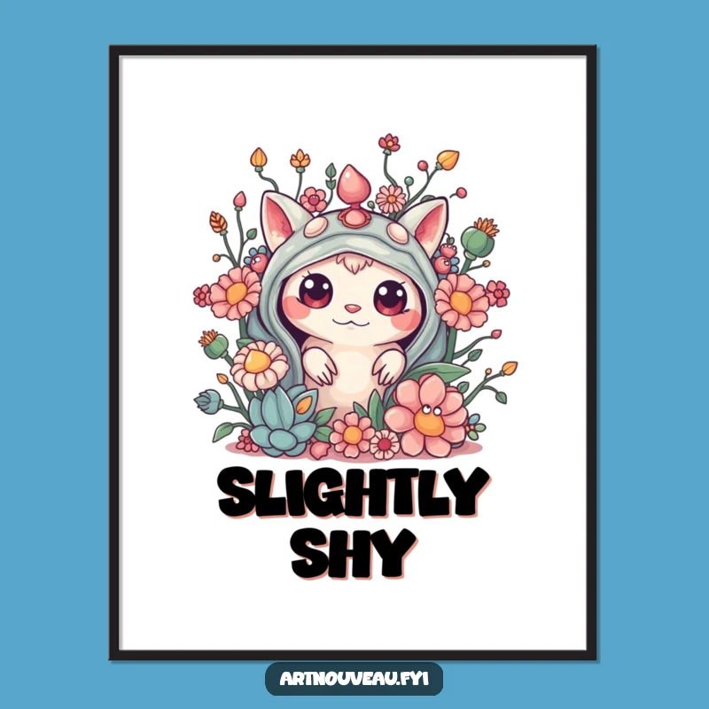 Funny Curious Creature Embellishments Digital Art - Instant Whimsy, Unique Funny Gift