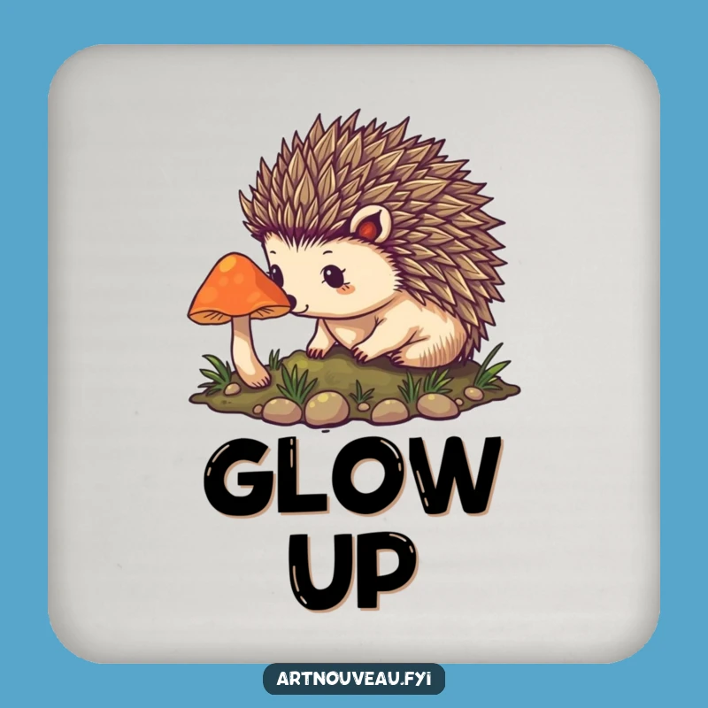 Funny Hedgehog Coaster Set - Nouveau Art, Magical Drink Protector Funny Gift