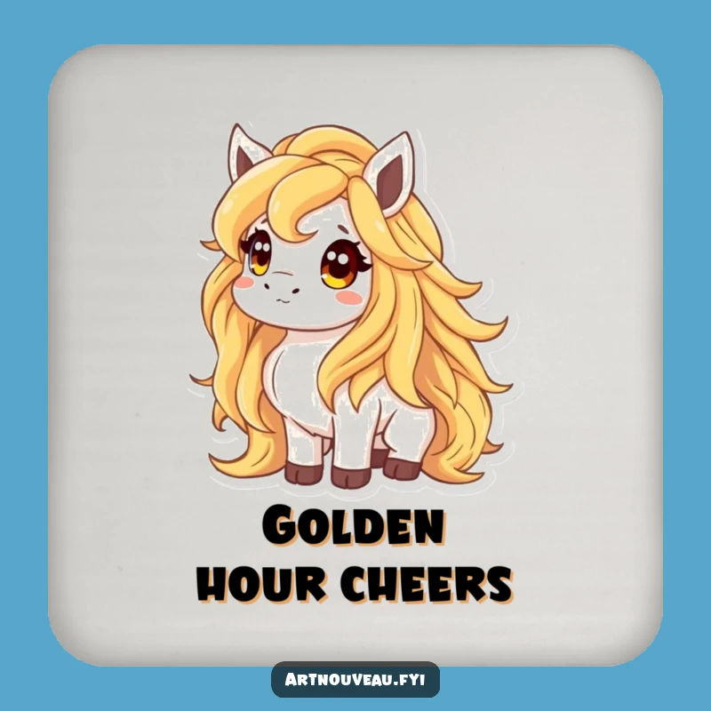 Funny Golden Mane Animal Coasters: Protect Surfaces with Funny Magic