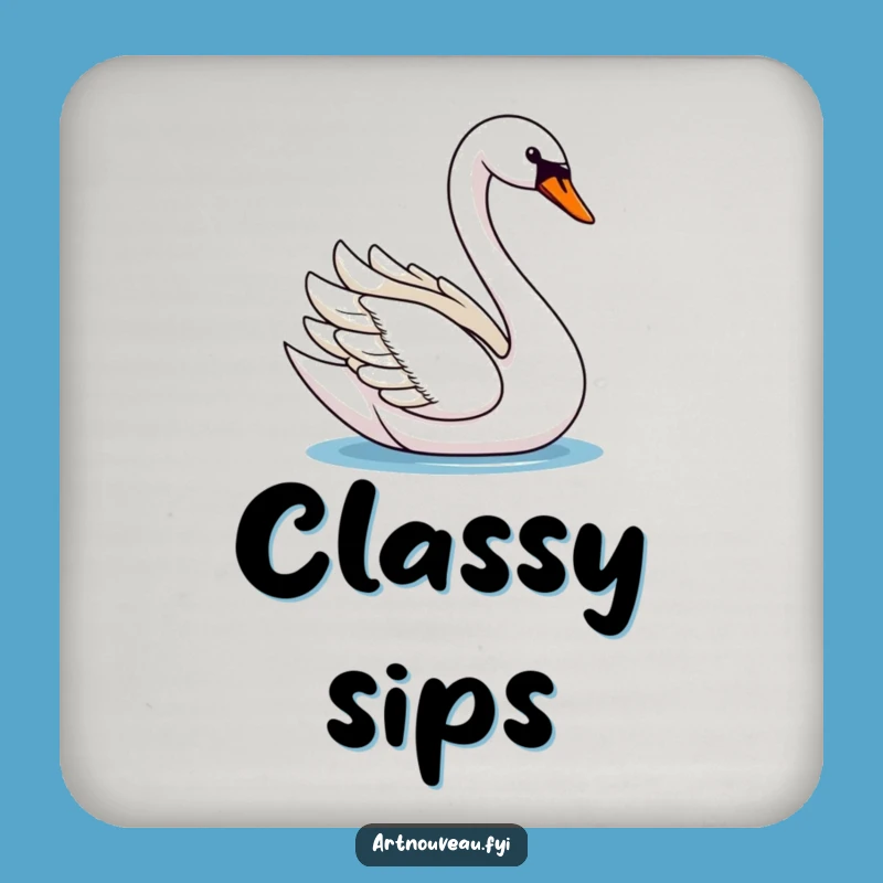 Graceful Swan Coasters: Elegant Bird Set Funny Gift for Tables