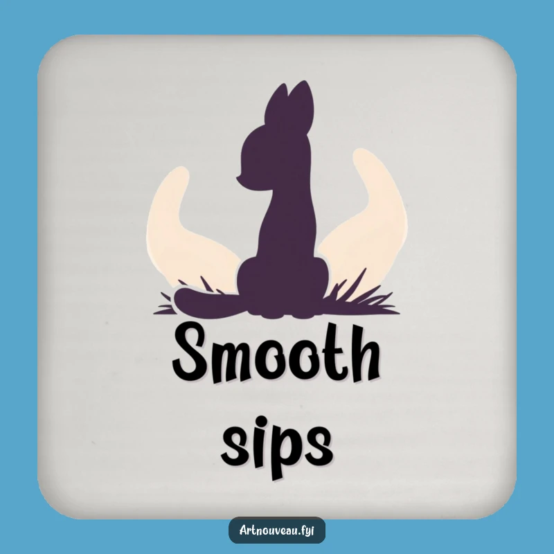 Funny Animal Silhouette Coaster - Abstract Art for Your Table