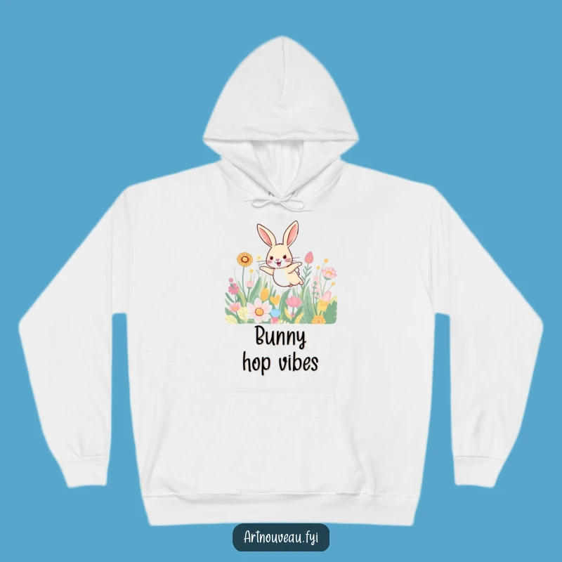Funny Hare Hoodie - Cozy Leap Plants Sweatshirt, Nature Lover Gift