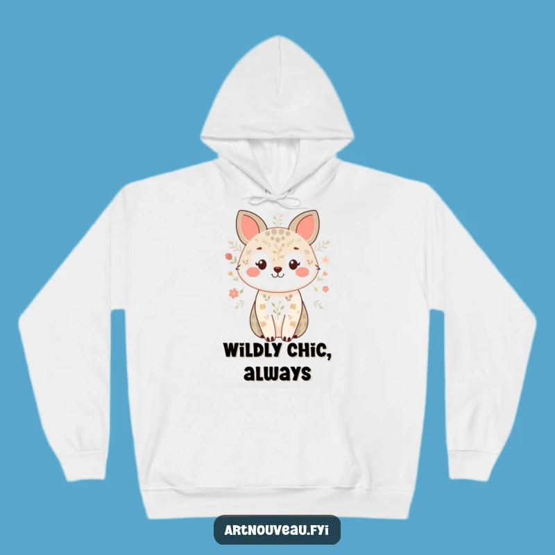 Cozy Funny Animal Hoodie with Nature Patterns - Warm and Sweet Gift