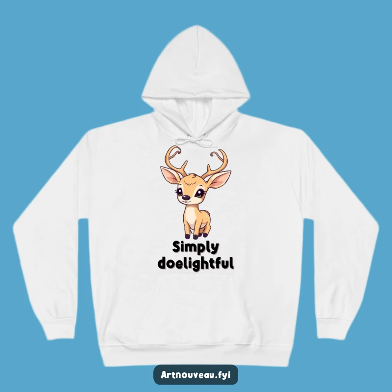 Cozy Funny Art Nouveau Deer Hoodie: Warmth and Wonder for Chilly Days