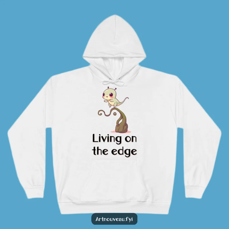 Funny Balance Creature Hoodie, Cozy Precarious Stem Sweatshirt Gift