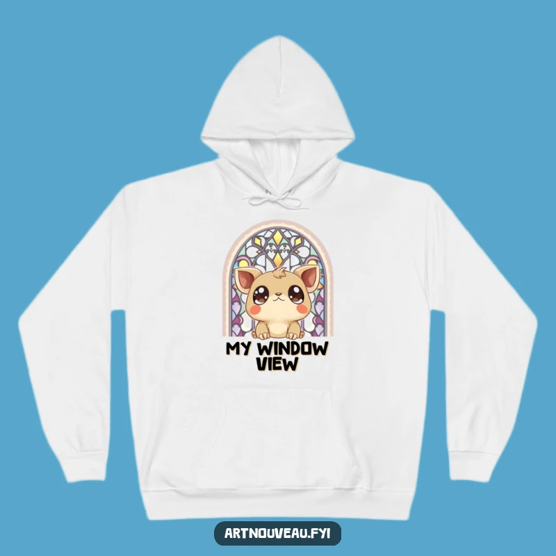 Funny Big-Eyed Creature Hoodie: Cozy Art Sweatshirt, Whimsical Gift