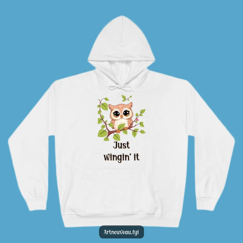 Funny Owl Hoodie: Cozy Curious Bird Warm Funny Gift for Cold Days