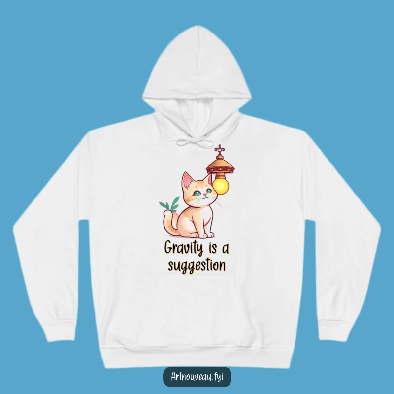 Funny Cat Lamp Hoodie, Cozy Curious Feline Hoodie, Ultimate Funny Gift