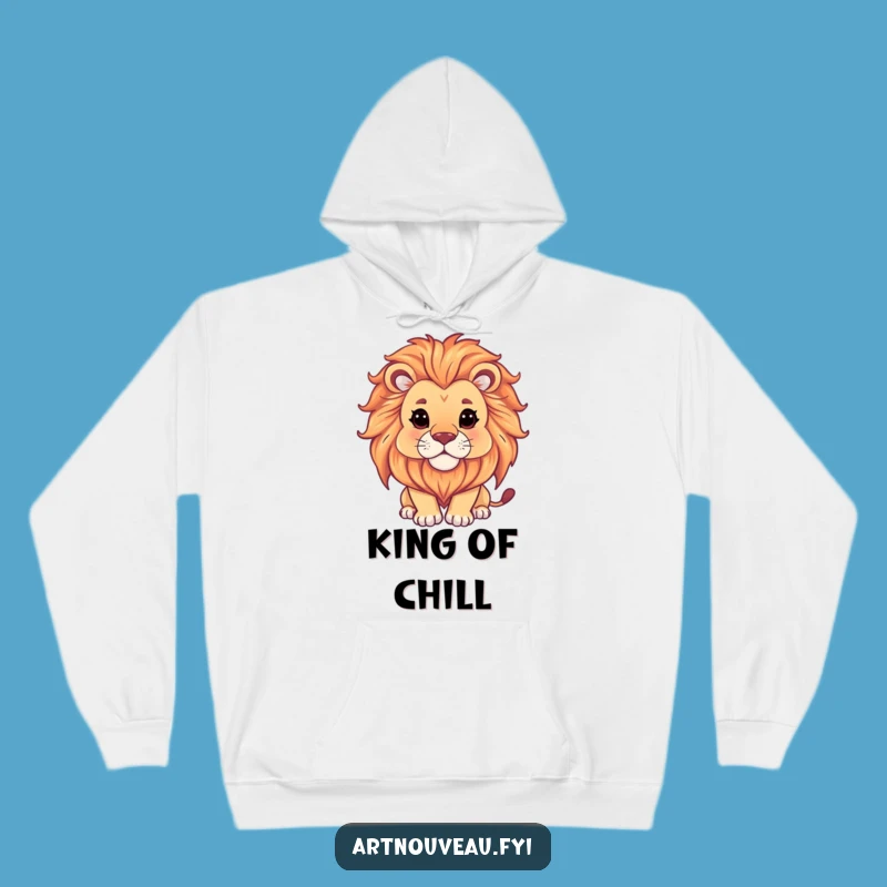 Funny Lion Hoodie: Cozy & Artistic Serene Mane Design for Cool Evenings