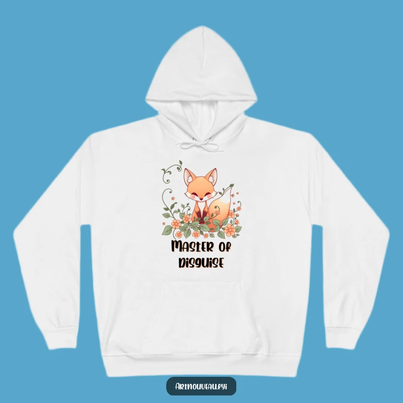 Funny Fox Hoodie: Cozy Art Nouveau Comfort, Whimsical Animal Sweatshirt, Perfect Gift