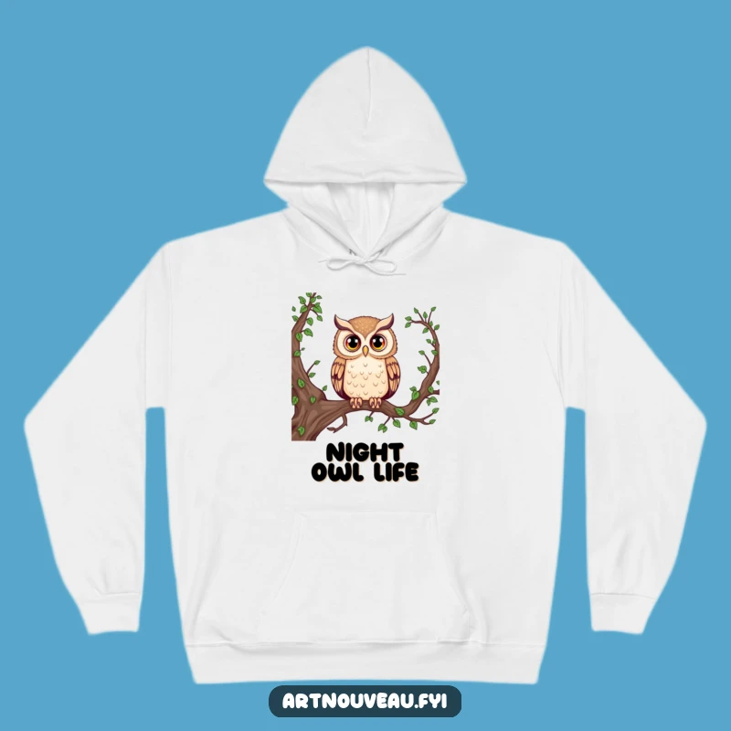 Cozy Funny Majestic Owl Hoodie: Wisdom and Warmth for You