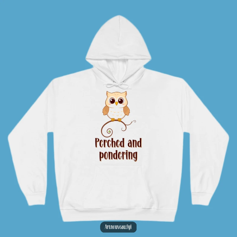 Cozy Funny Owl Hoodie: Warm & Whimsical Perch Art, Perfect Gift