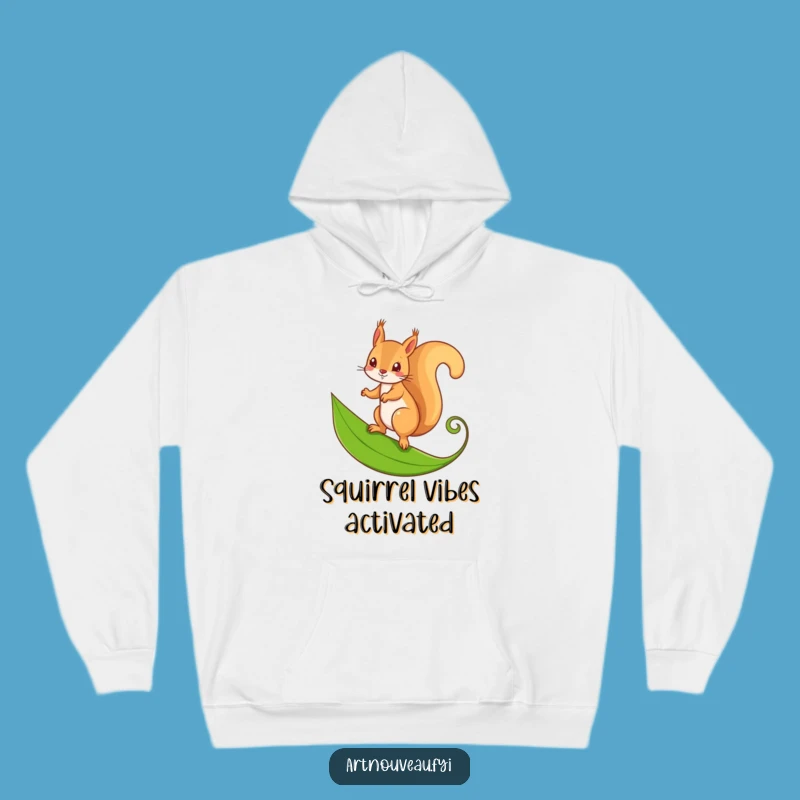 Funny Squirrel Leaf Hoodie: Cozy, Mischievous Squirrel, Autumn Style, Warm Funny Gift