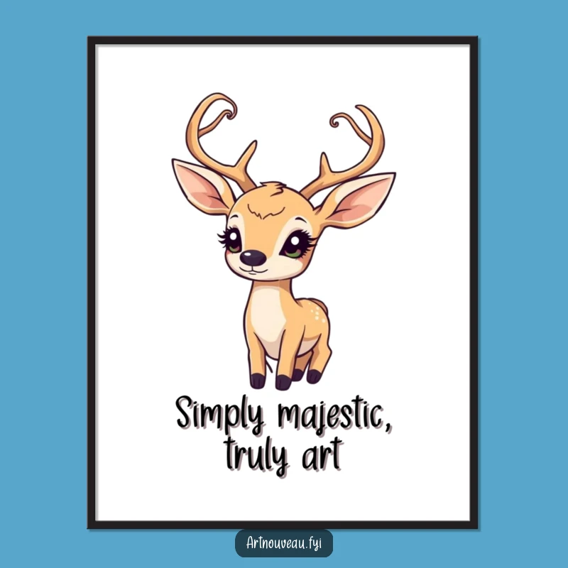 Free Printable Wall Art: Enchanting Deer Wonder Funny Downloadable Decor