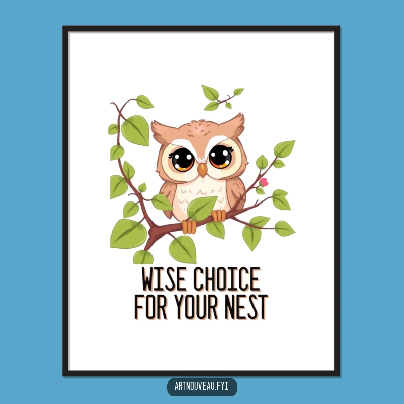 Free Printable Owl Wall Art - Cute Peek-a-Boo Owl Art, Funny Downloadable Decor Gift