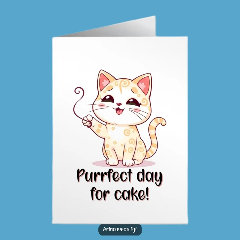 Free Printable Birthday Card: Funny Cat Design, DIY Downloadable Gift for Cat Lovers