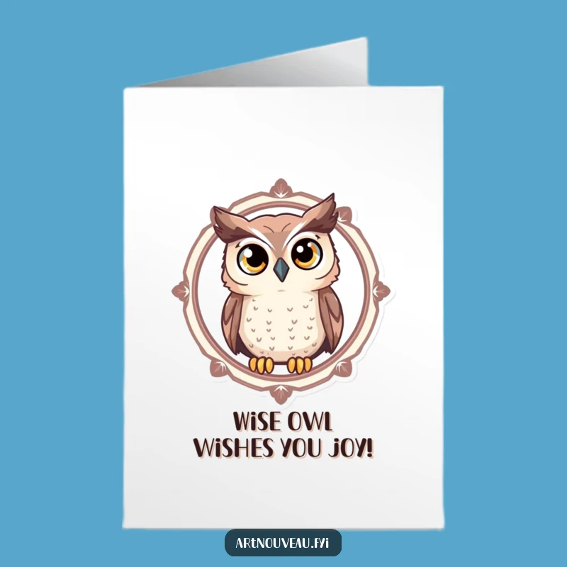 Free Printable Funny Owl Birthday Card - Curious Eyes Downloadable DIY Gift