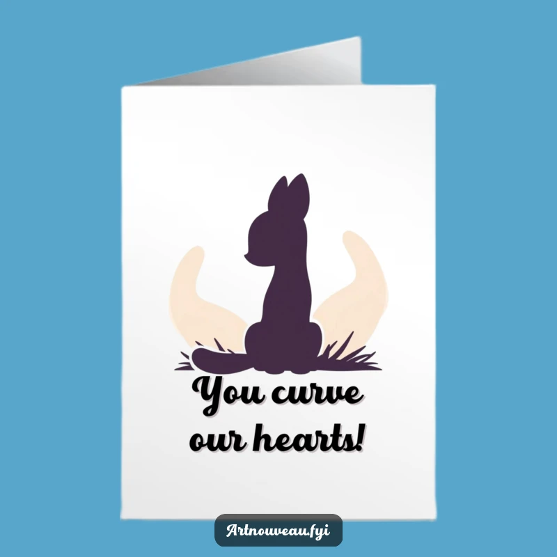 Free Printable Congrats Card: Animal Silhouette Organic Curves Funny Downloadable Gift