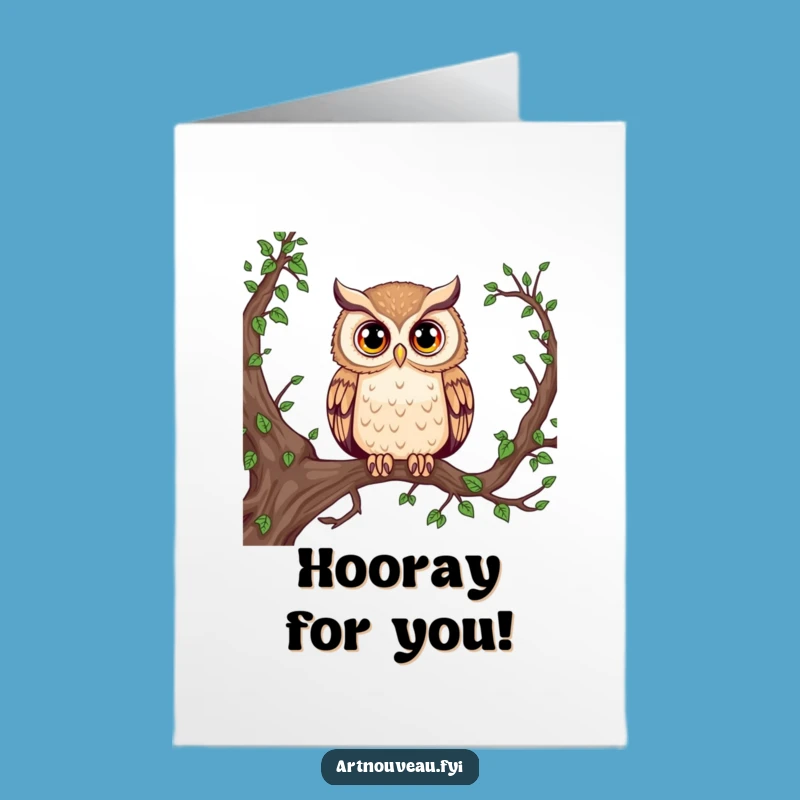 Free Printable Congrats Card: Wise Owl Wisdom Funny Downloadable Gift