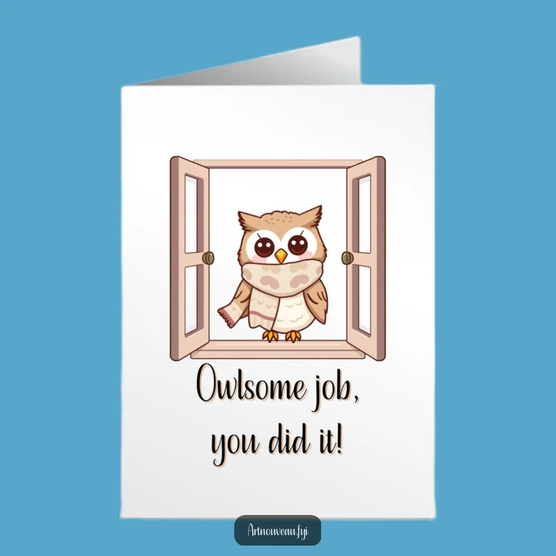 Free Printable Owl Congratulations Card: Funny Owl Surprise Downloadable Greeting