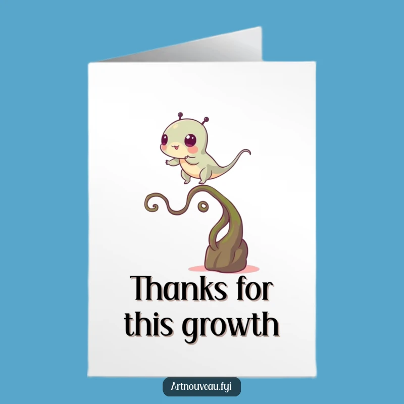 Free Printable Thank You Card: Creature's Wobbly Salute - Funny Greeting