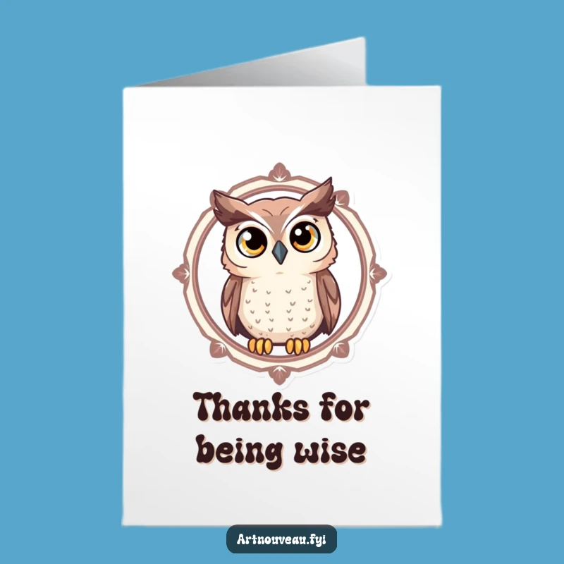 Free Printable Owl Thank You Card - Expressive Eyes Downloadable DIY Gift