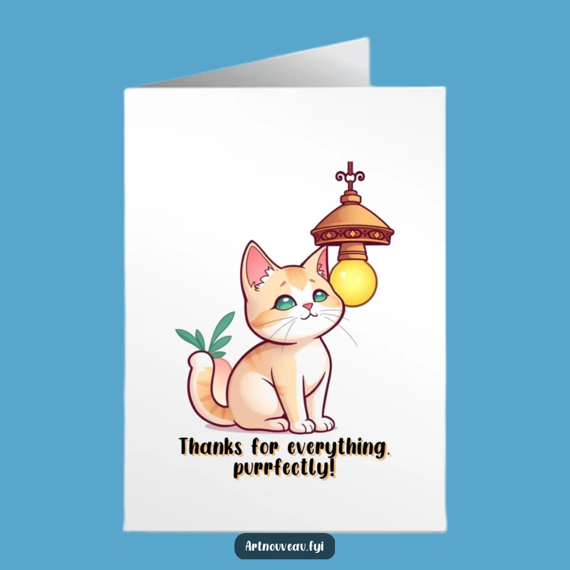 Free Printable Cat Thank You Card: A Chic Kitty Sending Appreciation Your Way