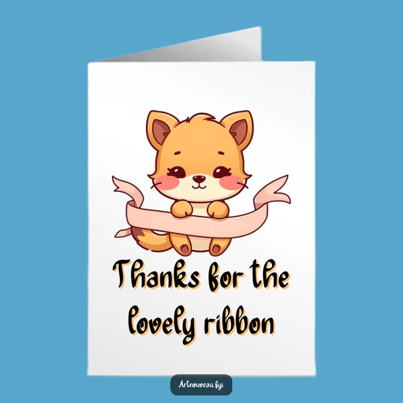 Free Printable Thank You Card: Animal & Ribbon Mix-Up - Funny Greeting