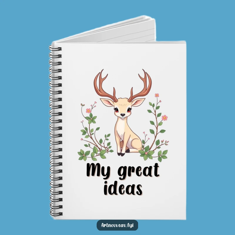 Funny Antlered Animal Notebook: Artistic Journal, Nature Stationery