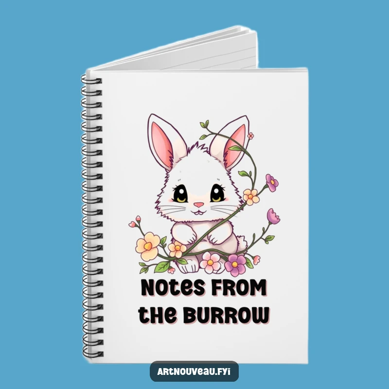 Funny Bunny Notebook, Fluffy Eyed Friend Journal, Perfect Funny Gift