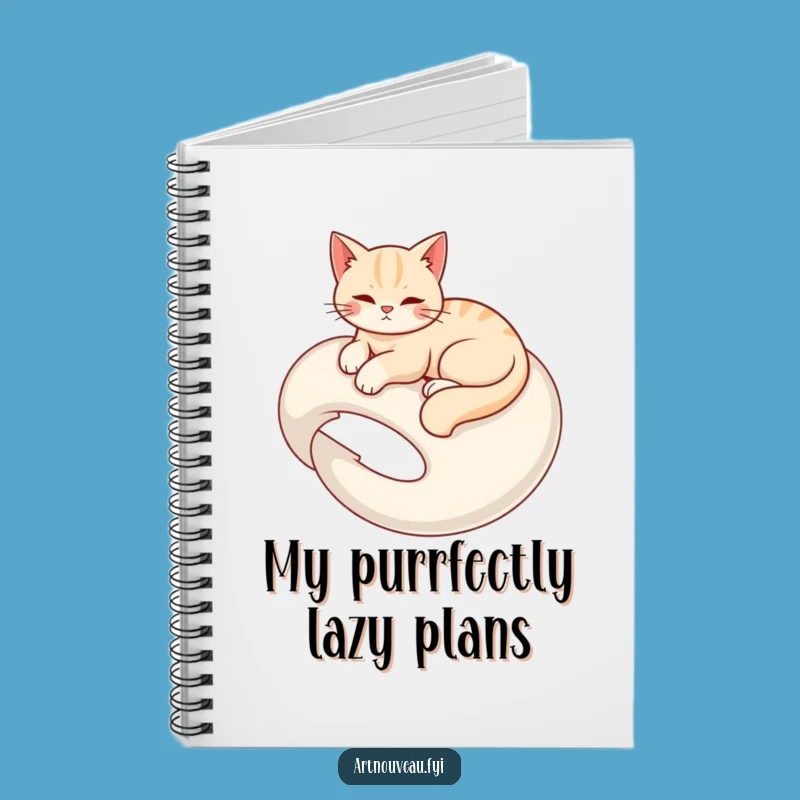 Funny Cat Lounge Notebook: Journal, Graceful Cat, Organic Art, Creative Funny Gift