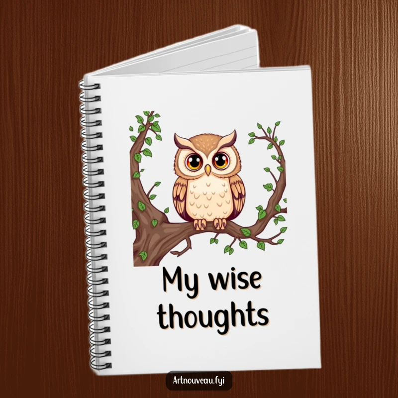 Funny Majestic Owl Notebook: A notebook designed with a majestic owl, perfect for jotting down wise ideas and notes.