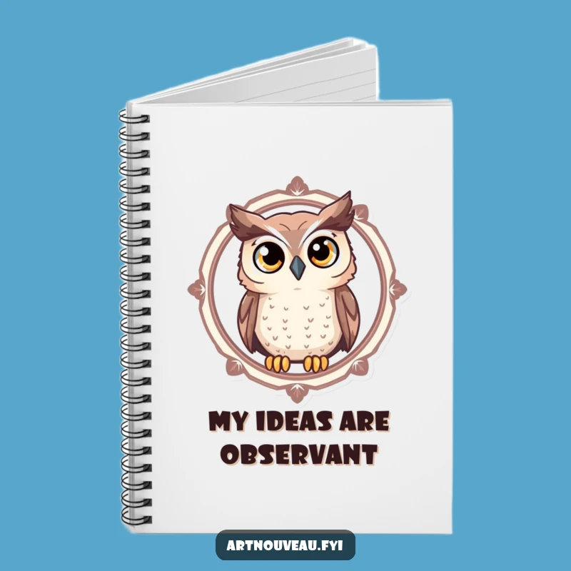 Funny Owl Notebook - Curious Bird Journal, Expressive Eyes, Ideal Funny Gift