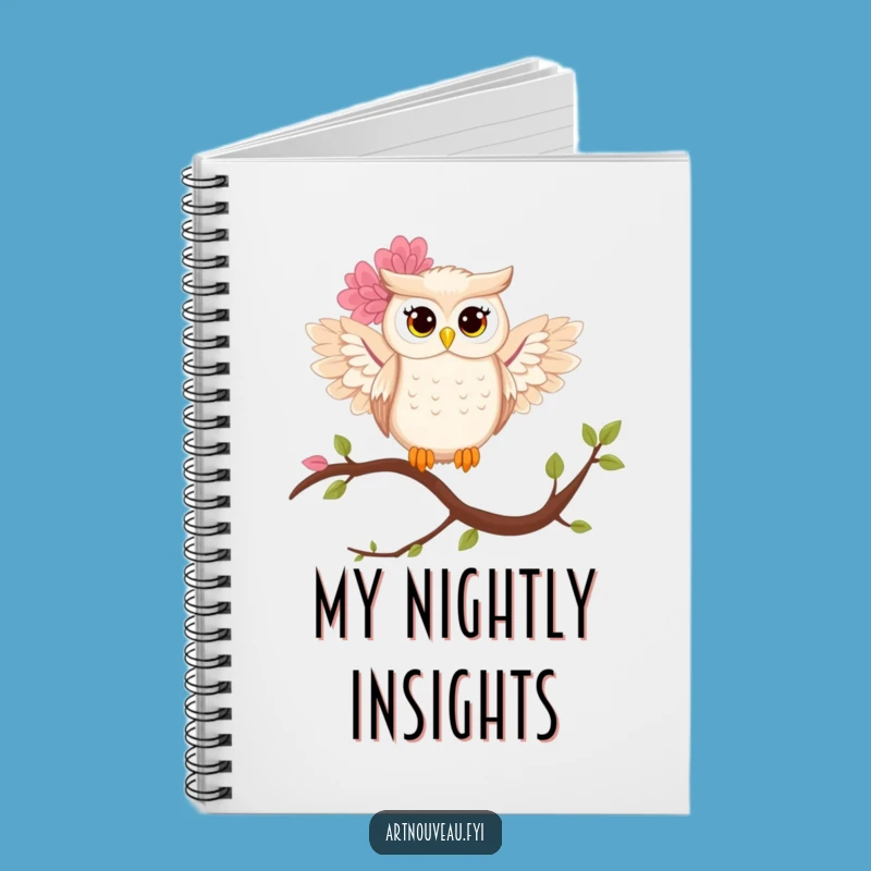 Funny Owl Notebook: Floral Wings Journal, Creative Funny Gift for Writers