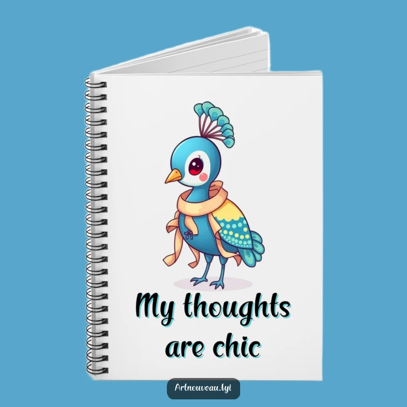 Funny Peacock Ribbon Notebook: Journal Dapper Bird Art, Great Funny Gift