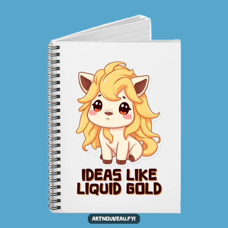 Funny Golden Mane Animal Notebook - Curious Journal Gift