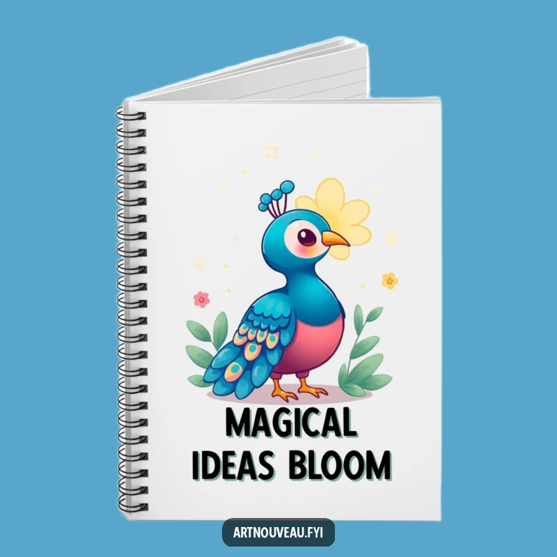 Funny Enchanted Peacock Notebook: Journal Magical Bloom Art, Great Funny Gift